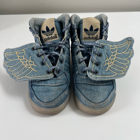 Kids adidas Originals X Jeremy Scott Denim Wings Toddler Shoes Size 8 U.S. - Picture 5 of 11